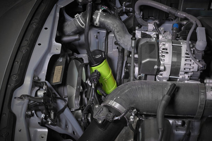 PERRIN 02-25 Subaru WRX / 04-21 STI / 13-25 BRZ/GR86/FRS/86 Coolant Overflow Tank - Neon Yellow - Bull Strap