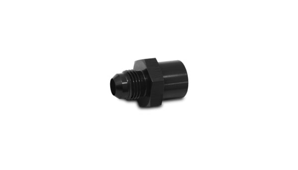 Vibrant M14 x 1.5 Female to -6AN Male Flare Adapter - Anodized Black - Bull Strap