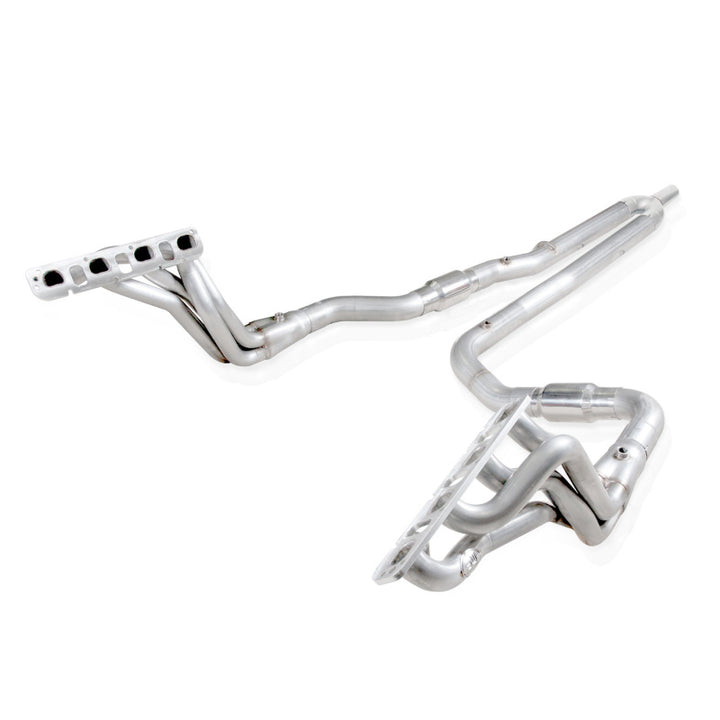 Stainless Works 2009-16 Dodge Ram 5.7L Headers 1-3/4in Primaries 3in High-Flow Cats Y-Pipe - Bull Strap