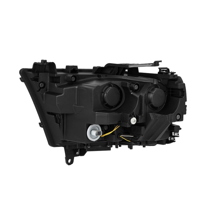 AlphaRex 19-22 Dodge Ram 1500 PRO-Series Projector Headlights Alpha Black w/Seq Signal/DRL - Bull Strap