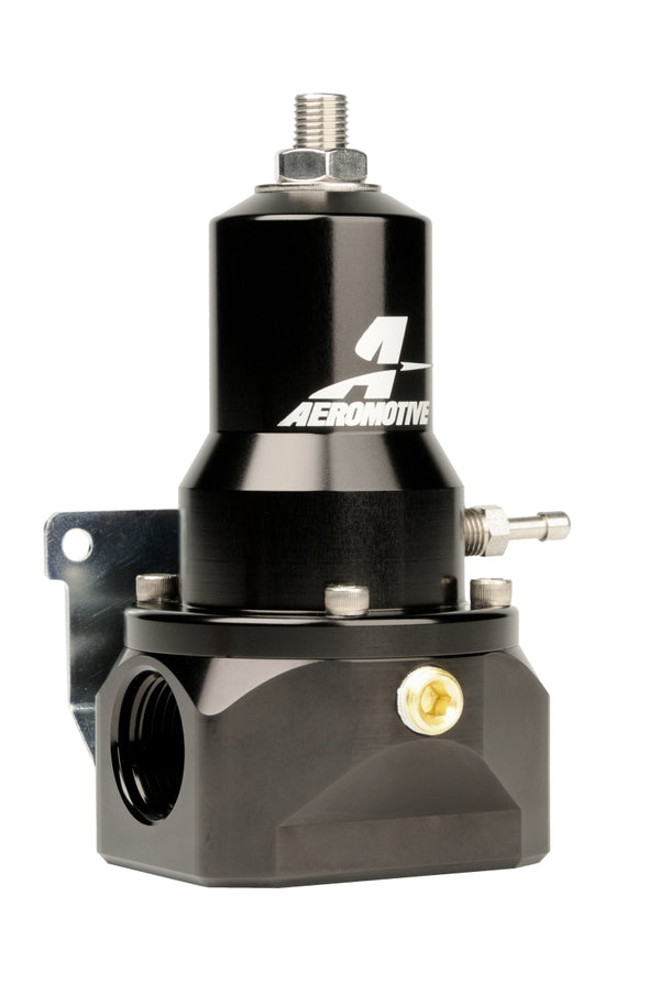 Aeromotive Regulator - 30-120 PSI - .313 Valve - 2x AN-10 Inlets / AN-10 Bypass - Bull Strap