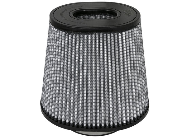 aFe Magnum FLOW Pro DRY S Universal Air Filter 4.5in F / 9inx7.5in B / 6.75inx5.5in T (Inv) / 9in H - Bull Strap