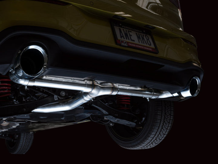 AWE 2022 VW GTI MK8  Track Edition Exhaust - Chrome Silver Tips - Bull Strap