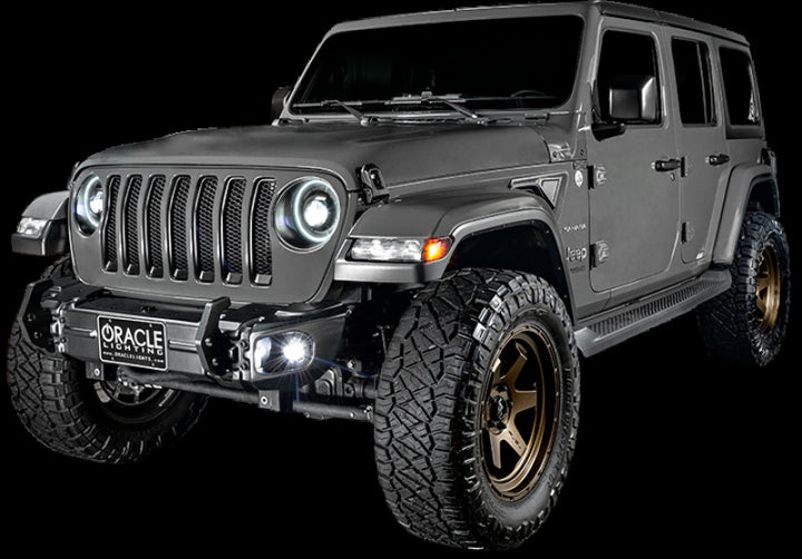 Oracle Jeep Wrangler JK/JL/JT High Performance W LED Fog Lights - White - Bull Strap