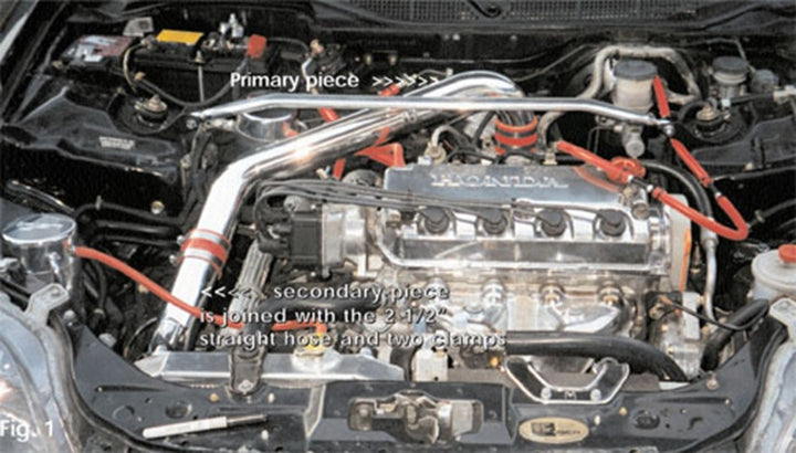 Injen 96-00 Civic Cx Dx Lx Polished Cold Air Intake - Bull Strap