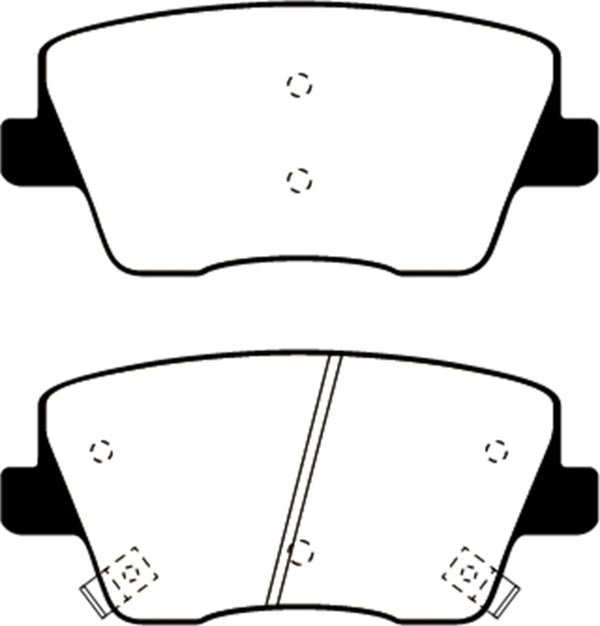 EBC 2019+ Hyundai Veloster (2nd Gen) Bluestuff Rear Brake Pads - Bull Strap