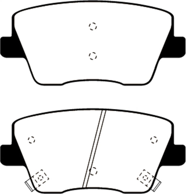 EBC 2019+ Hyundai Veloster (2nd Gen) Bluestuff Rear Brake Pads - Bull Strap
