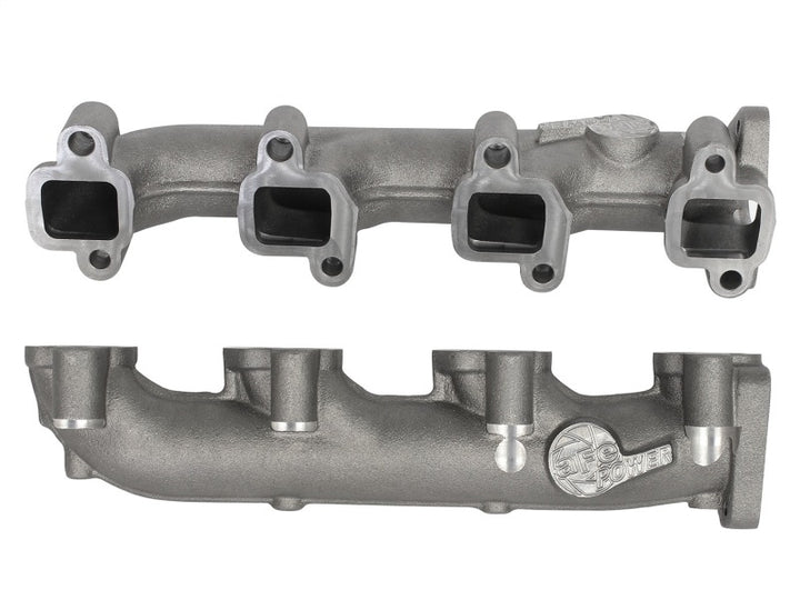 aFe Power BladeRunner Ported Ductile Iron Exhaust Manifold 01-16 GM Diesel Trucks V8-6.6L (td) - Bull Strap