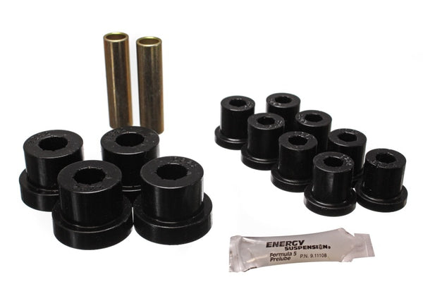 Energy Suspension Jeep Spring Bushing Set - Black - Bull Strap