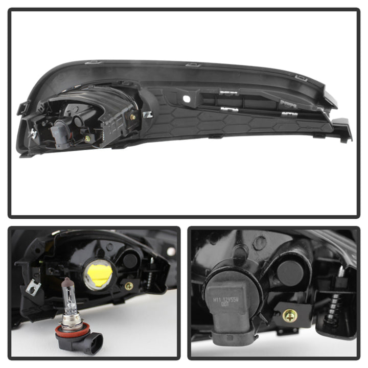 Spyder Honda Civic 2013-2014 4dr OEM Fog Light W/Switch Yellow FL-HC2013-4D-Y - Bull Strap