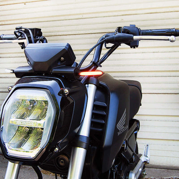 New Rage Cycles 21+ Honda Grom Front Turn Signals - Bull Strap