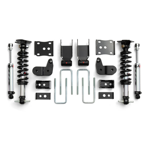 QA1 21-25 Ford F150 4WD Dual Adjustable Lowering Kit (3.5in-5.5in) - Bull Strap