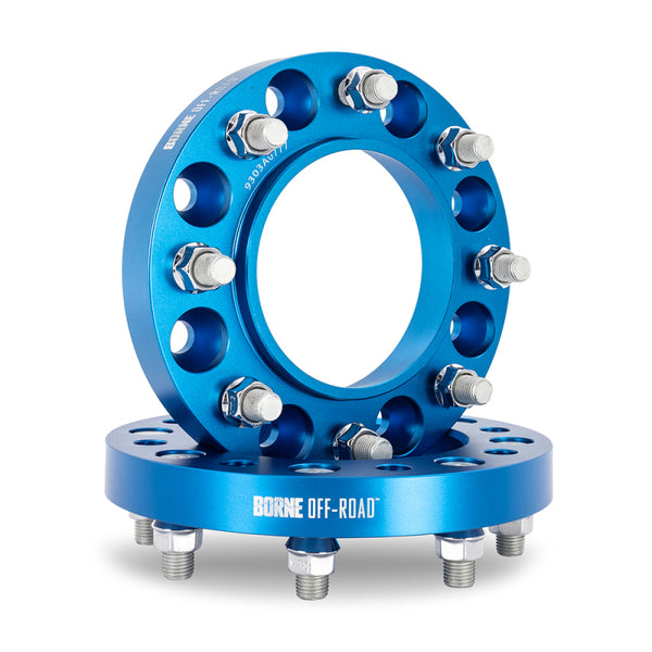 Borne Off-Road Wheel Spacers - 8X170 - 125 - 38.1mm - M14 - Blue - Bull Strap