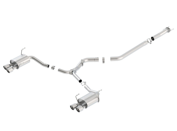 Borla 15-16 Subaru WRX / STI 2.5L S-Type Cat-Back Exhaust Quad Rd RL Tips - Bull Strap