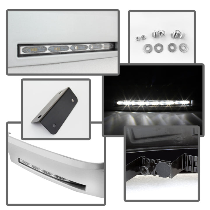 Spyder Toyota Tundra 07-13 Daytime LED Running Lights wo/switch Silver FL-DRL-TTU07-SIL - Bull Strap