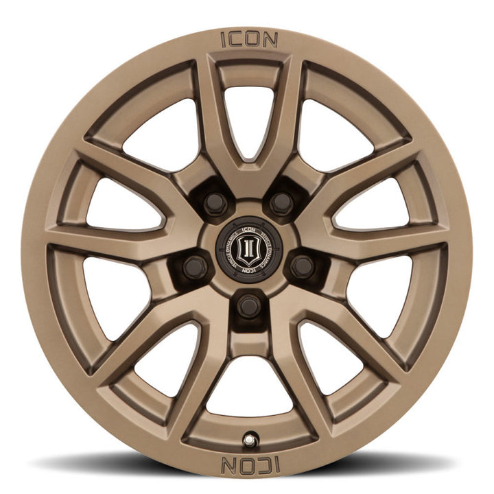 ICON Vector 5 17x8.5 5x150 25mm Offset 5.75in BS 110.1mm Bore Bronze Wheel - Bull Strap