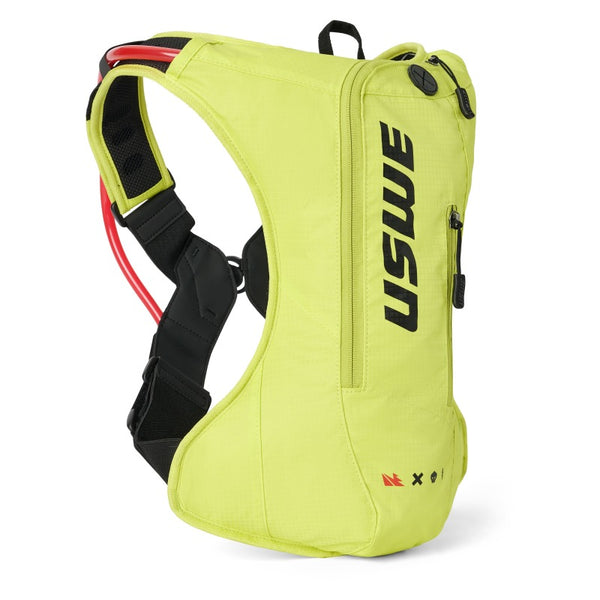 USWE Outlander Moto Hydration Pack 4L - Crazy Yellow - Bull Strap