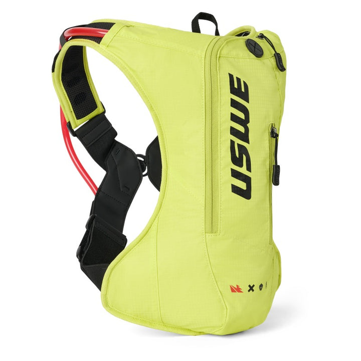 USWE Outlander Moto Hydration Pack 4L - Crazy Yellow - Bull Strap
