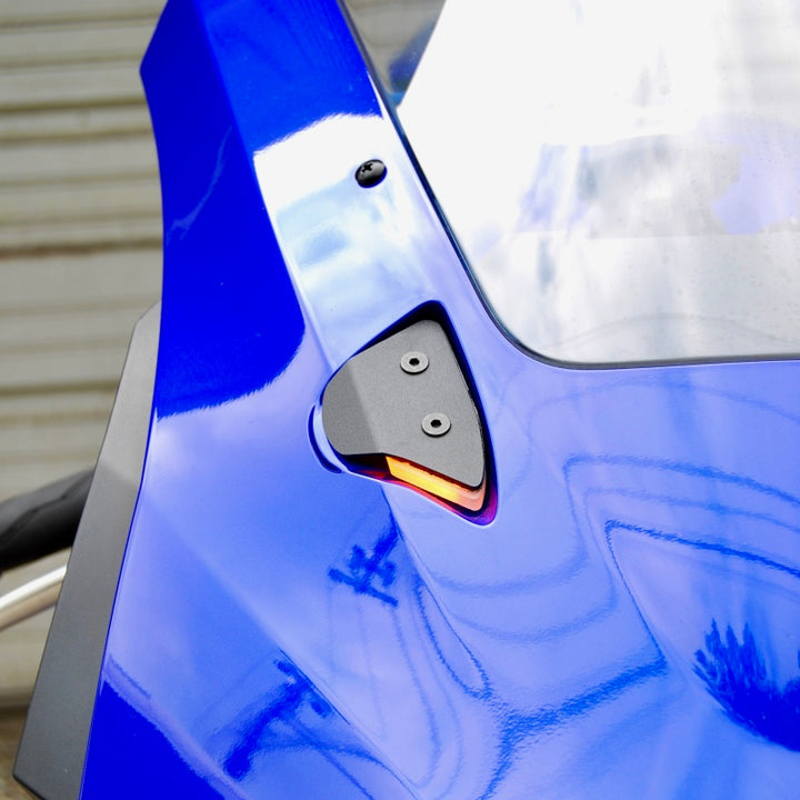 New Rage Cycles 25+ Yamaha R9 Mirror Block Off Turn Signals - Bull Strap