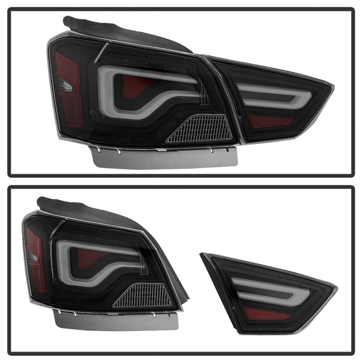 xTune 14-18 Chevy Impala (Excl 14-16 Limited) LED Tail Lights - Black Smoke (ALT-JH-CIM14-LBLED-BSM) - Bull Strap
