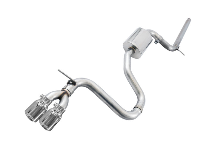 AWE Tuning VW MK7 Golf 1.8T Track Edition Exhaust w/Chrome Silver Tips (90mm) - Bull Strap