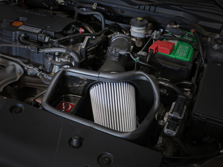 aFe Takeda Intakes Stage-2 CAIS w/ Pro Dry S Media 16-18 Honda Civic 2.0L (blk) - Bull Strap