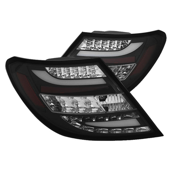 Spyder Mercedes Benz W204 C-Class 08-11 LED Tail Lights Incandescent only - Blk ALT-YD-MBZC08-LED-BK - Bull Strap
