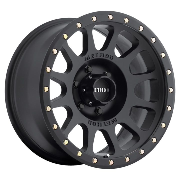 Method MR305 NV 18x9 -12mm Offset 6x5.5 108mm CB Matte Black Wheel - Bull Strap