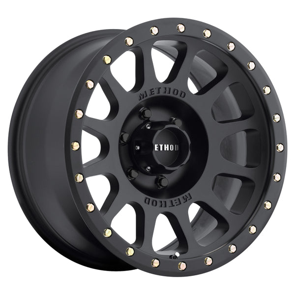 Method MR305 NV 18x9 +18mm Offset 6x5.5 108mm CB Matte Black Wheel - Bull Strap