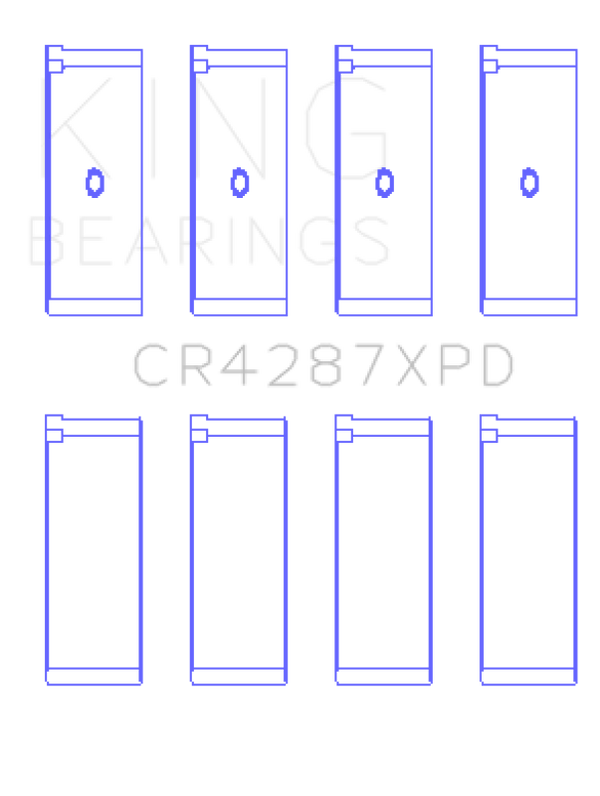 King Honda B18C1/B18C5 16V (Size Standard - Predoweled for Alum Rods) Performance Rod Bearing Set - Bull Strap