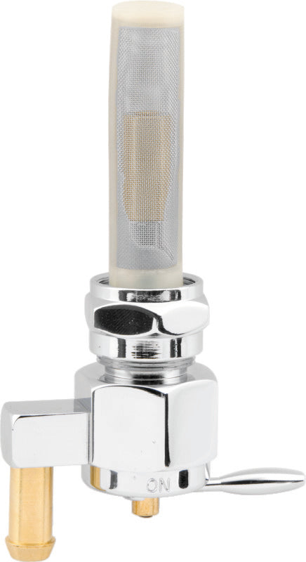 Bikers Choice 57-74 XL Chrome Hex Petcock 3/8 NPT Down Outlet - Bull Strap