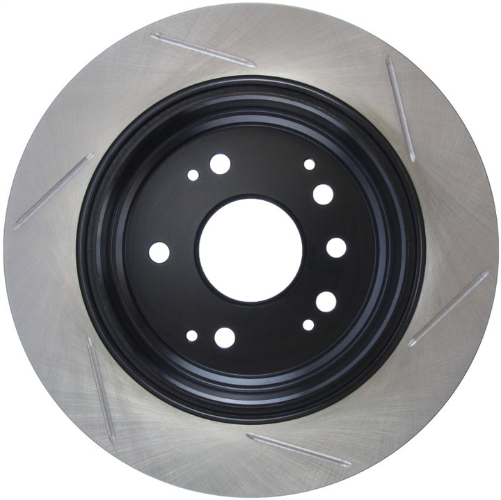StopTech Power Slot Slotted 04-08 Acura TL/TL-S / 03-09 Honda Element Rear Right Rotor - Bull Strap