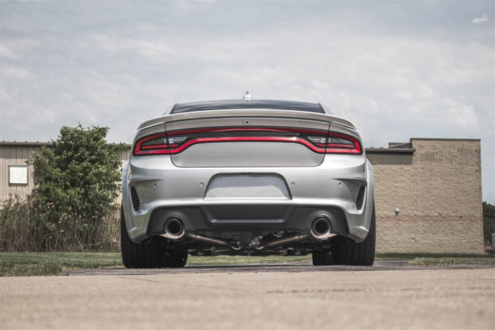 Corsa 2015-2023 Charger SRT/Hellcat/Redeye 2.75in Valved Catback DRE w/ Single 4.5in Blk PVD Tips - Bull Strap