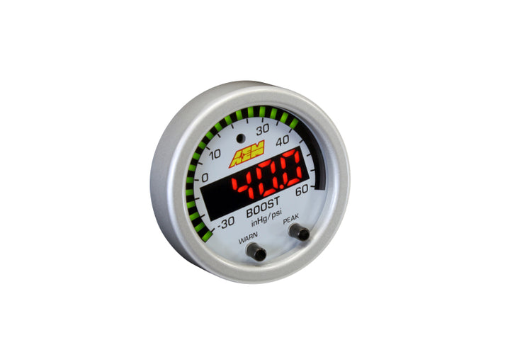 AEM X-Series Boost Pressure -30inHg 60psi Gauge Kit - Bull Strap