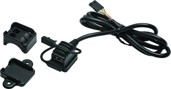 Kuryakyn USB Power Port Universal Charger Satin Black - Bull Strap