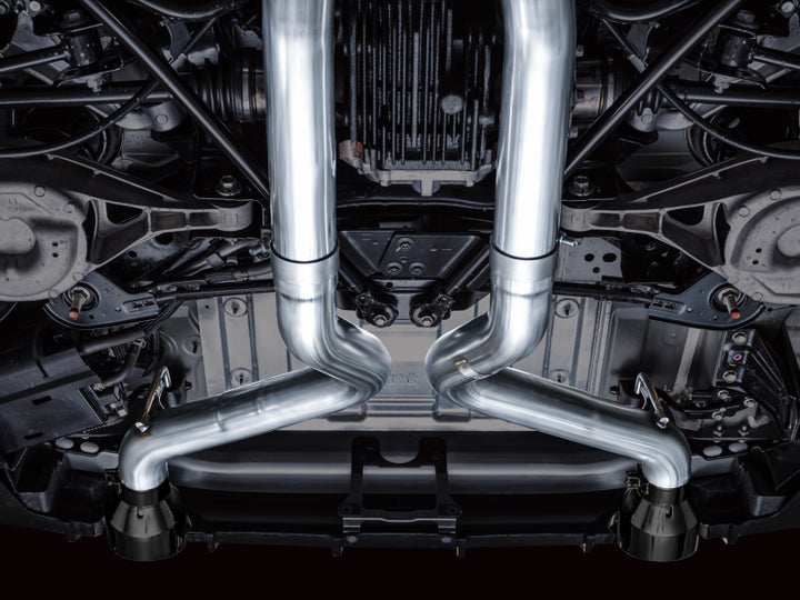 AWE 2023 Nissan Z RZ34 RWD Track Edition Catback Exhaust System w/ Diamond Black Tips - Bull Strap