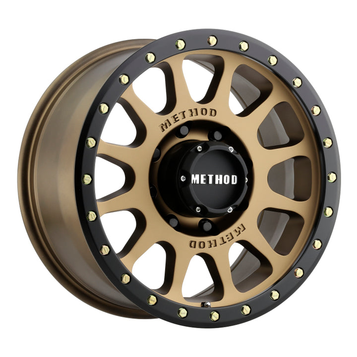 Method MR305 NV 17x8.5 0mm Offset 8x6.5 130.81mm CB Method Bronze/Black Street Loc Wheel - Bull Strap