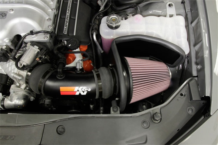 K&N 2017 Dodge Challenger Hellcat SC V8-6.2L F/l Typhoon Air Intake - Bull Strap