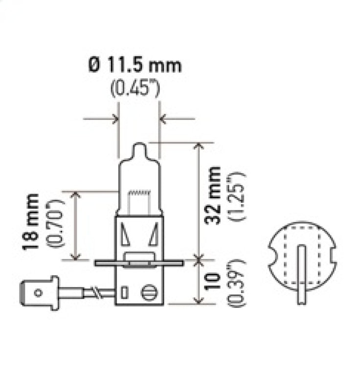 Hella Optilux H3 12V/55W XY Extreme Yellow Bulb - Bull Strap