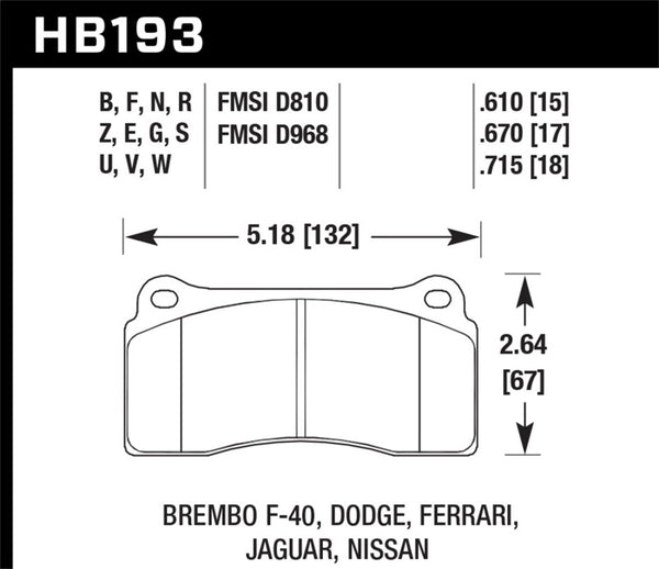Hawk 09-11 Nissan GT-R HP+ Street Rear Brake Pads - Bull Strap