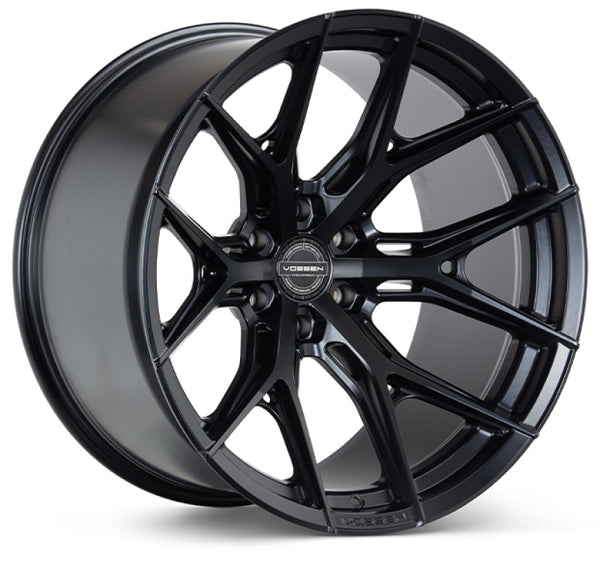 Vossen HF6-4 20x10 / 6x139.7 / ET-18 / Super Deep Face / 106.1 - Satin Black Wheel - Bull Strap