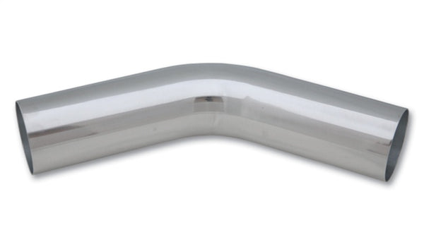 Vibrant 5in OD T6061 Aluminum Mandrel Bend 45 Degree - Polished - Bull Strap