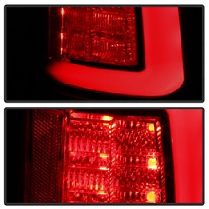 Spyder 09-16 Dodge Ram 1500 Light Bar LED Tail Lights - Black Smoke ALT-YD-DRAM09V2-LED-BSM - Bull Strap