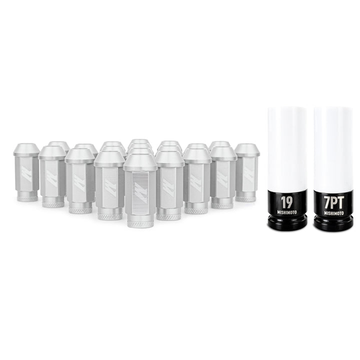 Mishimoto Aluminum Locking Lug Nuts M12x1.5 20pc Set Silver - Bull Strap