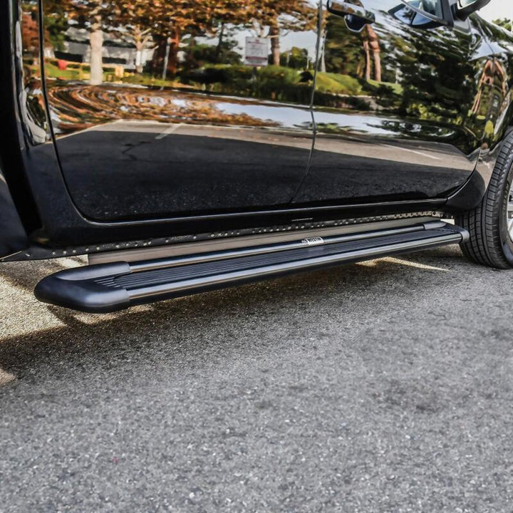 Westin Sure-Grip Aluminum Running Boards 79 in - Black - Bull Strap