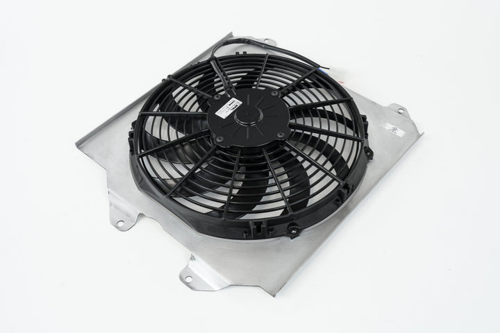CSF 92-00 Honda Civic All-Aluminum Fan Shroud w/12in SPAL Fan - Bull Strap