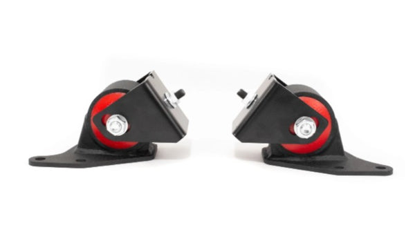 Innovative 90-93 Mazda Miata NA 1.6L Black Steel Replacement Mounts 75A Bushings (No Trans Mount) - Bull Strap