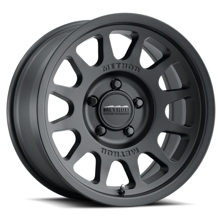 Method MR703 17x7.5 +50mm Offset 5x160 65mm CB Matte Black Wheel - Bull Strap