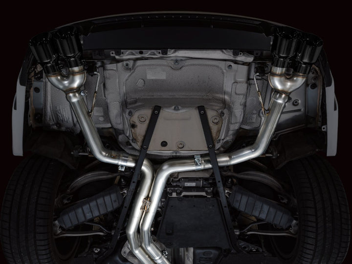 AWE Tuning 19-23 Audi C8 S6/S7 2.9T V6 AWD Track Edition Exhaust - Diamond Black Tips - Bull Strap