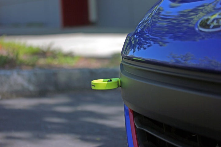 PERRIN 18-21 Subaru WRX & STI / 13-25 BRZ / 17-20 Toyota 86 Tow Hook Kit (Front) - Neon Yellow - Bull Strap
